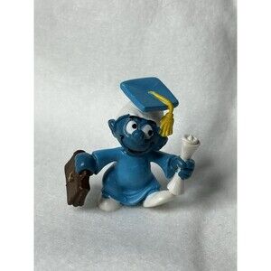 Vintage 1980 Graduation Smurf Blue Gown Cap Diploma Briefcase Hong Kong 20130